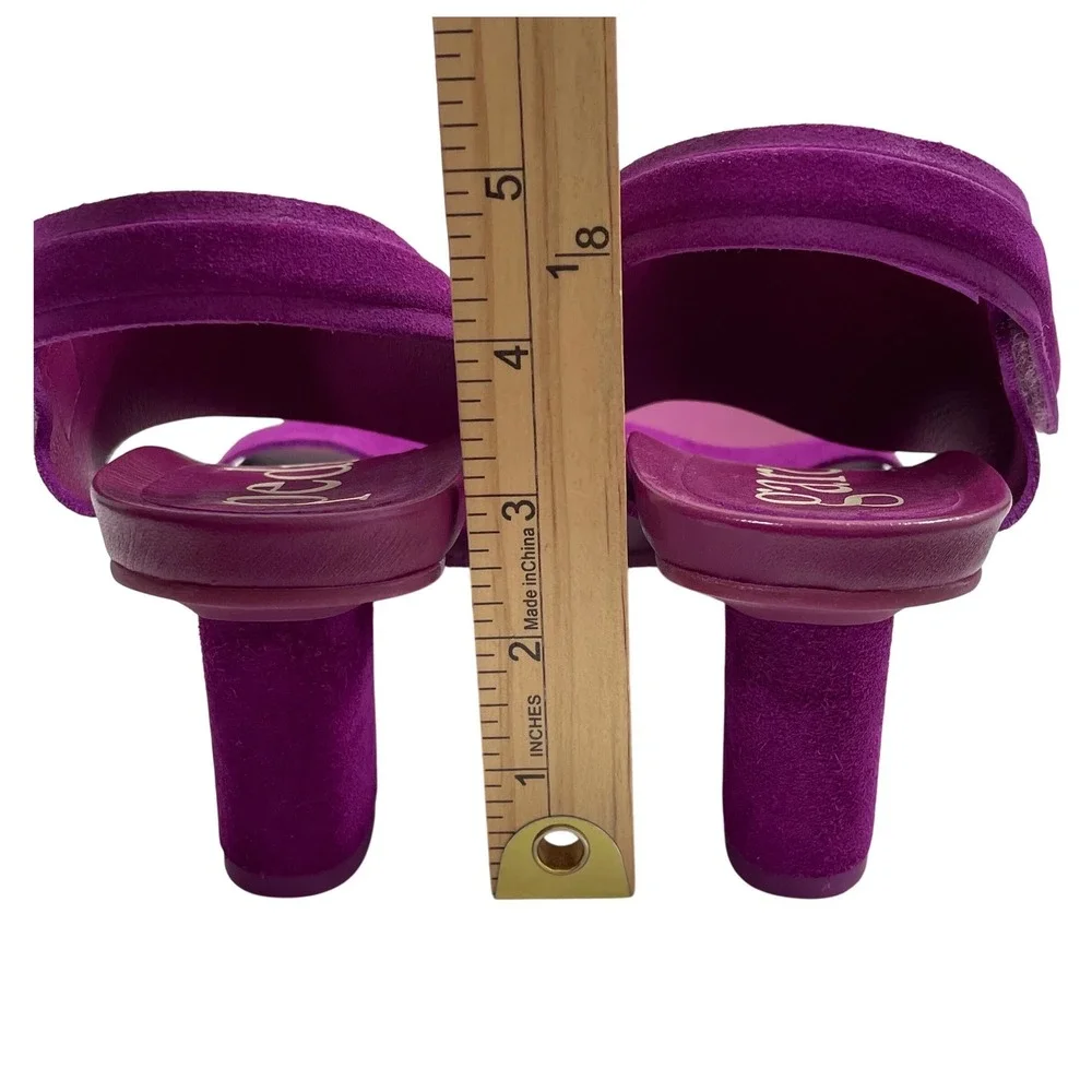 NWT Pedro Garcia Collins Purple Suede Slingback Block Heel Sandals Size 40 US 10
